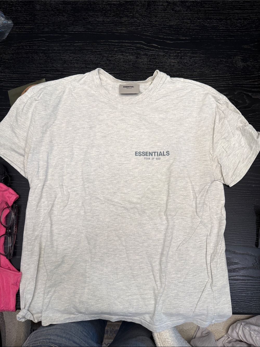 Fear of God Essentials Light Gray Short Sleeve T-Shirt